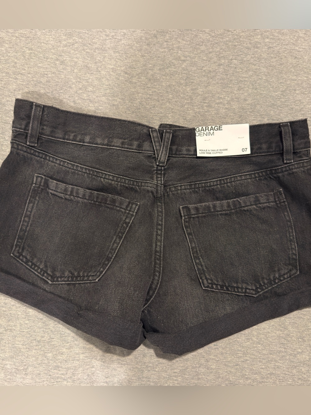 Garage Black Cropped Denim Shorts